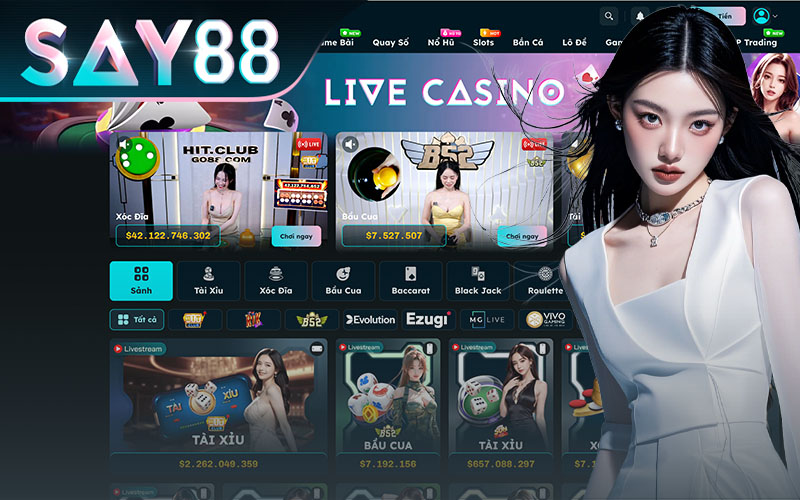 Casino trực tuyến tại SAY88 là sòng bài online được đánh giá hàng đầu thị trường